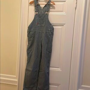 Striped Dickies Denim Overalls